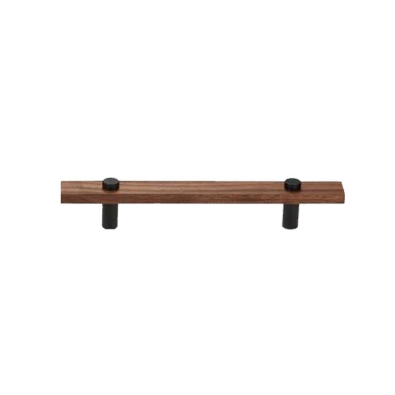 胡桃木銅把手-黑色(孔距96mm) 395-L3017 