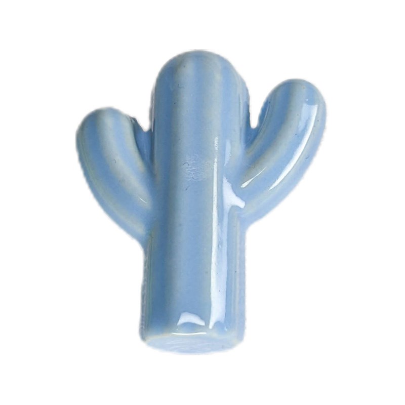仙人掌陶瓷把手-藍色 395-cactus 