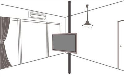 180度旋轉電視柱