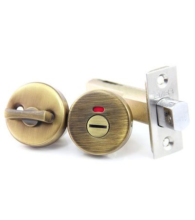 台製浴室圓型輔助鎖-青古銅 132-LK02-42-AB (3色)