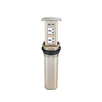 電動雙面升降插座-方型(金色)  395-RM605C